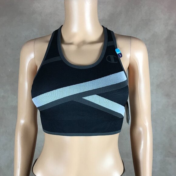 CHAMPION Colorblocked Racerback Compression Padded Sports Bra NWT S - Picture 7 of 12